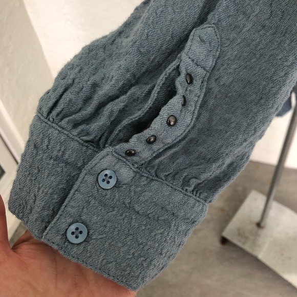 Free People Hidden Valley Button Down Shirt Large - Picture 6 of 8